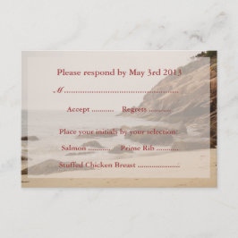 Beach Wedding Reply Cards - Rocky Beach OSA Kort