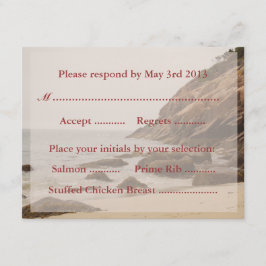 Beach Wedding Reply Cards - Rocky Beach OSA Kort