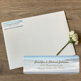 Beach Wedding Returetiketters Returadress Etikett