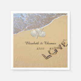 Beach Wedding, Sand Dollar, Starfish Napkins Pappersservett