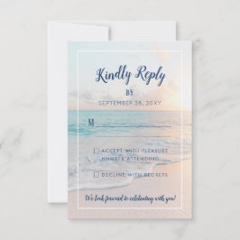 Beach Wedding Sandy Ocean Sunset OSA Kort