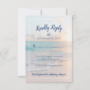 Beach Wedding Sandy Ocean Sunset OSA Kort