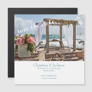 Beach Wedding Save Date Bröllop Magnetisk Inbjudningskort