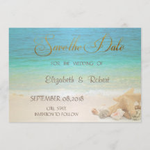 Beach Wedding Seashells Spara datumet