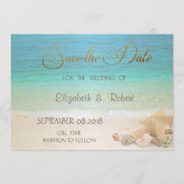 Beach Wedding Seashells Spara datumet