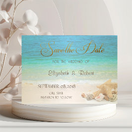 Beach Wedding Seashells Spara datumet