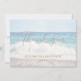 Beach Wedding Seaside/Oceanside Thank You Card Tack Kort