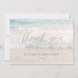 Beach Wedding Seaside/Oceanside Thank You Card Tack Kort