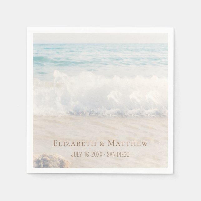 Beach Wedding | Seaside Wedding Pappersservett (Framsidan)