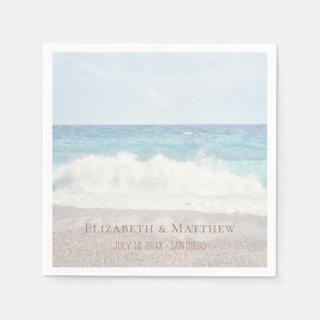 Beach Wedding | Seaside Wedding Pappersservett (Framsidan)
