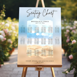 Beach Wedding Seating Chart Gifter sig tecken Poster