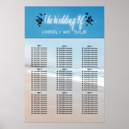 Beach Wedding Seating Charts Poster