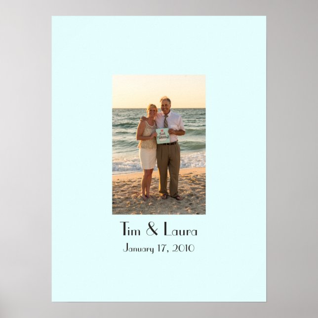 Beach Wedding Sign In Party Board Poster (Framsidan)