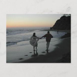 Beach Wedding Silhouette Vykort