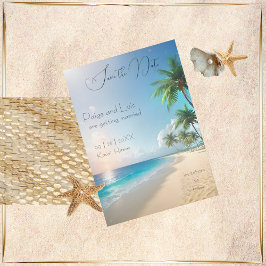 Beach Wedding Spara datum Inbjudningar