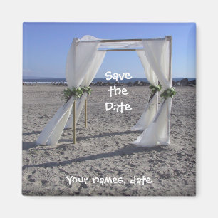 Beach Wedding Spara datum Magnet