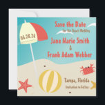 Beach Wedding Spara datuminbjudan Spara Datumet<br><div class="desc">Har du ett strandbröllop? Låt alla veta så fort datumet är bestämt med det här söta strandtemat Spara inbjudan till datum!</div>