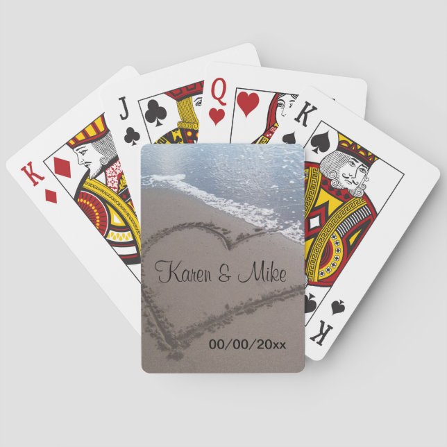 Beach Wedding Spel Kort (Baksidan)