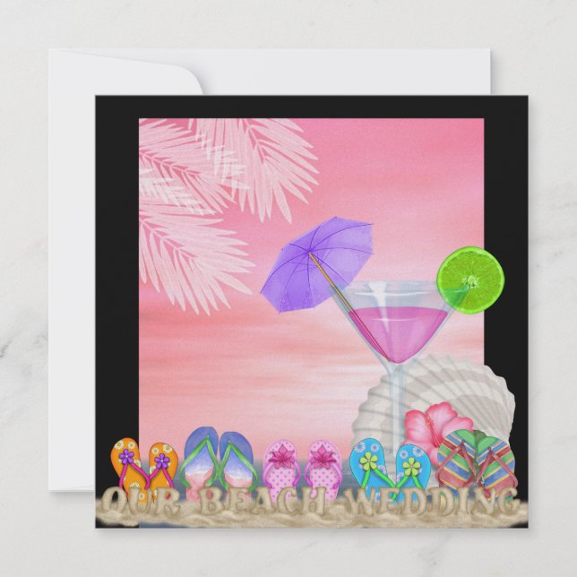 Beach Wedding - SRF Inbjudningar (Framsida)