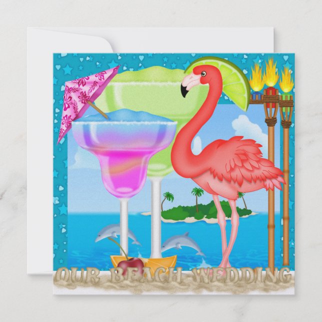 Beach Wedding - SRF Inbjudningar (Framsida)