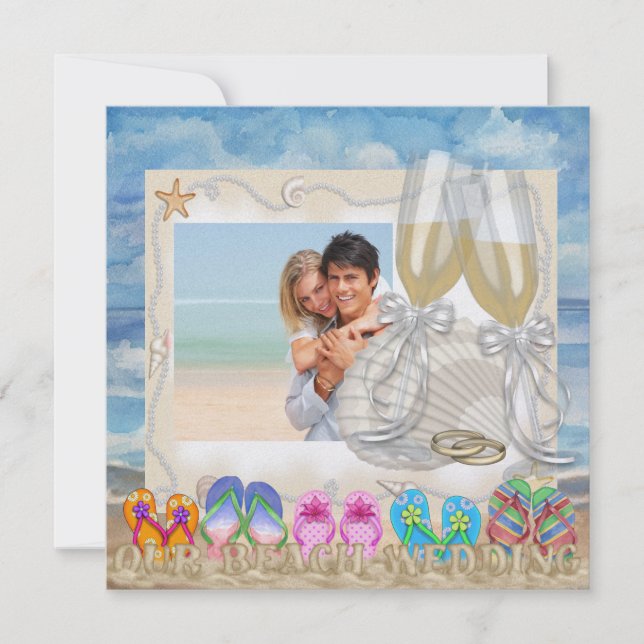 Beach Wedding - SRF Inbjudningar (Framsida)