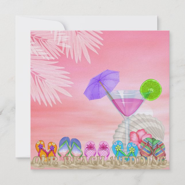 Beach Wedding - SRF Inbjudningar (Framsida)