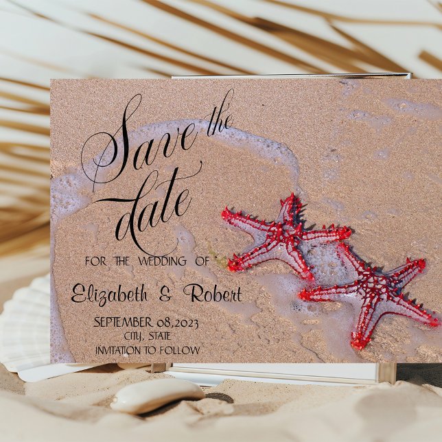 Beach Wedding Starfish Spara datum Datumet (Skapare uppladdad)