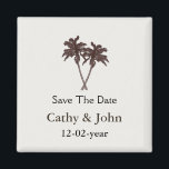 Beach Wedding Stationery i Tropical Handflatan Trä Magnet<br><div class="desc">Beach Wedding Stationery i Tropical Handflatan Träd</div>