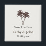 Beach Wedding Stationery i Tropical Handflatan Trä Magnet<br><div class="desc">Beach Wedding Stationery i Tropical Handflatan Träd</div>