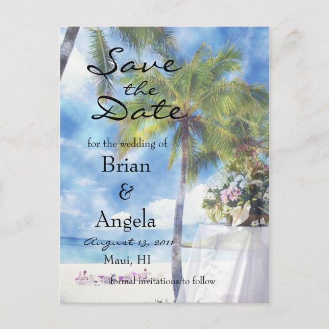 Beach Wedding STD-vykort Meddelande Vykort (Framsida)