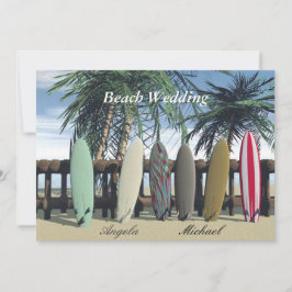 Beach Wedding Surfboard-inbjudan Inbjudningar