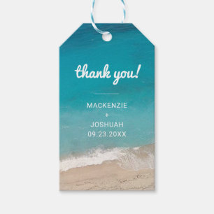 Beach Wedding Tack Favor Presentetikett