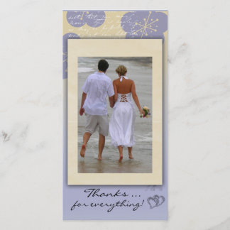 Beach Wedding Tack Photo Card Kort