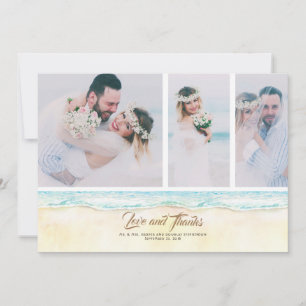 Beach Wedding Tack Photo Kort