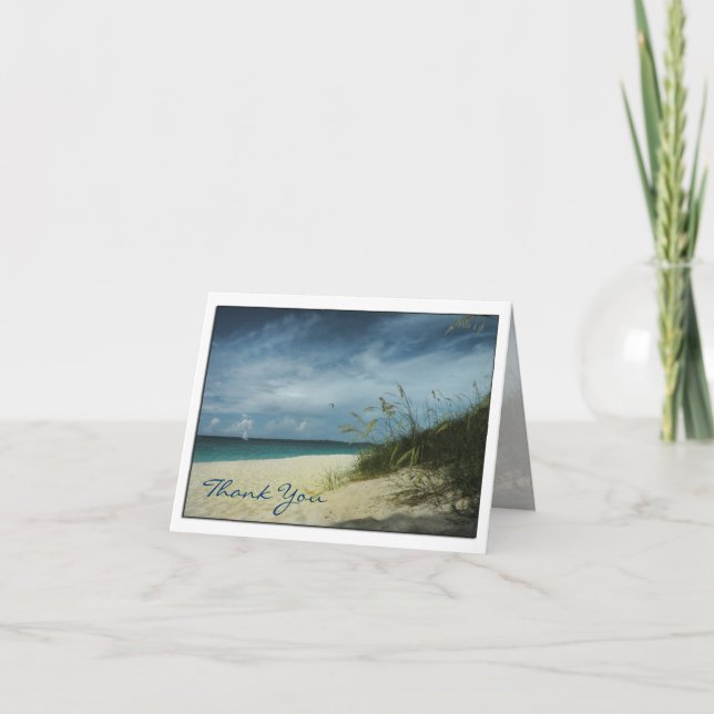 Beach Wedding tackkort (Framsida)