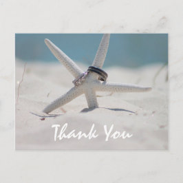 Beach Wedding Tackkort med foto Vykort