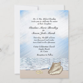 Beach Wedding Theme-inbjudan Inbjudningar