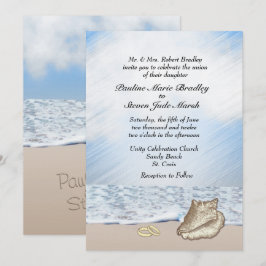 Beach Wedding Theme-inbjudan Inbjudningar