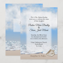 Beach Wedding Theme-inbjudan