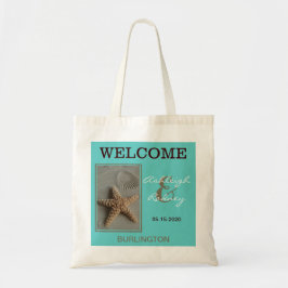 Beach Wedding Välkommen Bags Starfish Tygkasse