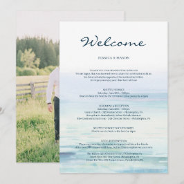 Beach Wedding Välkommen Itinerary Brev Program