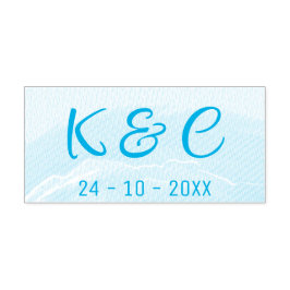 Beach Wedding Watercolor  Självfärgande Stämpel