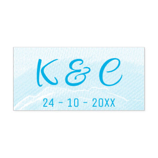 Beach Wedding Watercolor  Självfärgande Stämpel