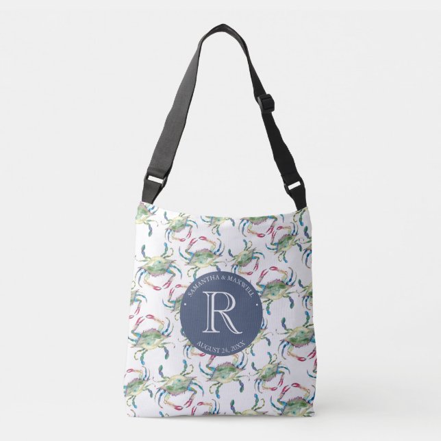 Beach Wedding Welcome Bagbs Crabs Axelväska (Framsida)