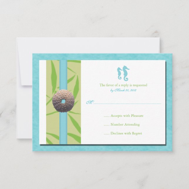 Beach Weddings - Aqua Blue OSA kort (Framsida)