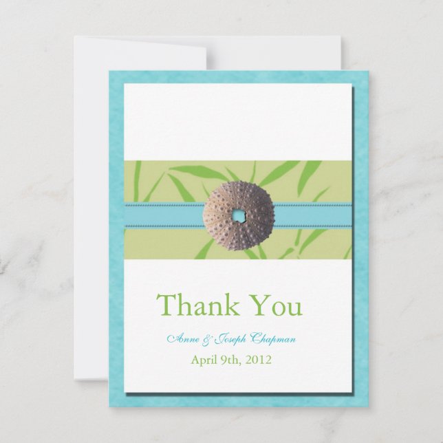 Beach Weddings - Aqua Blue - Tack kort (Framsida)