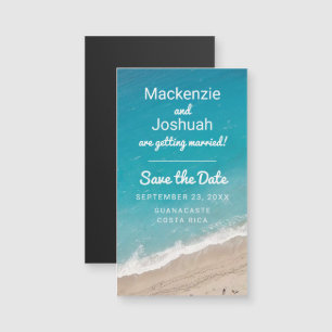Beach Wedean Save Date Mini Magnet