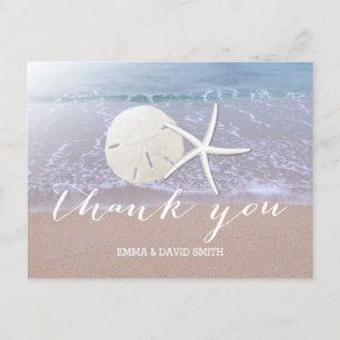 Beach Wedfish & Sand Dollar-Tack Vykort