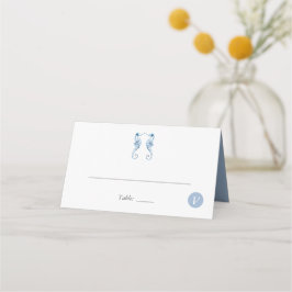 Beach Wedplace Cards Meal Choice Seahorse Placeringskort