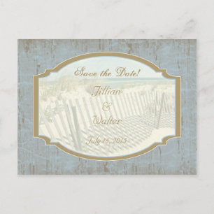 Beach Wedting Save the Date Postcard Meddelande Vykort